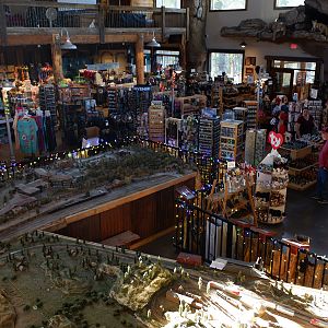 gift shop with model train layout