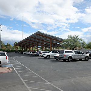 parking lot solar panels and shade structures