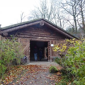 Entrance to viewing area for European wildcat and Eurasian lynx 011219