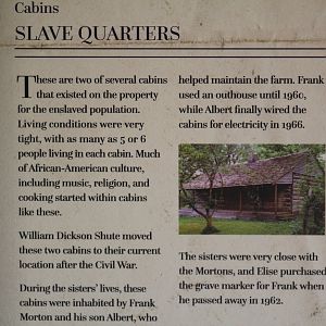 Slave Quarters Signage