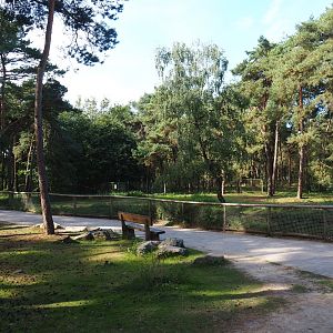 Walking safari pathway and spotted hyena viewing area, 2019-09-15