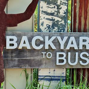 Backyard to Bush Sign