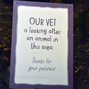 Notice in the Komodo Dragon exhibit