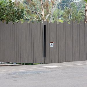 The permanent gate blocking access to the AGA aviaries. :(