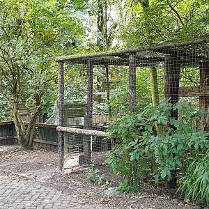 Coypu-enclosure on the left, Coati-enclosure on the right
