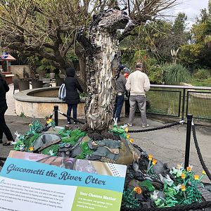 River otter recycled art