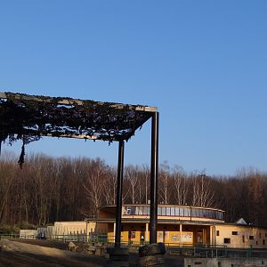 Elephant paddock and house