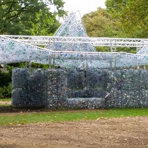 Plastic bottle sculpture, September 2018