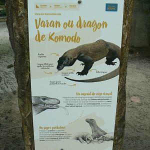 Tropical dome - Komodo dragons signage