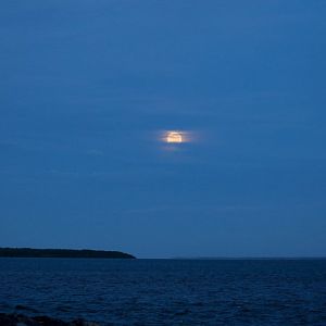 The moon, just before dawn