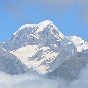 Distant view of Franz Joseph glacier   NZ