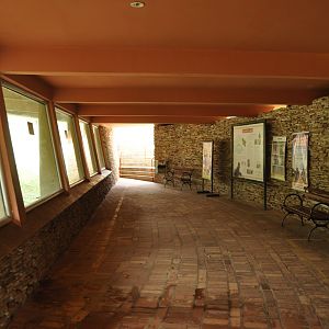 Covered gallery looking into the gorilla territory