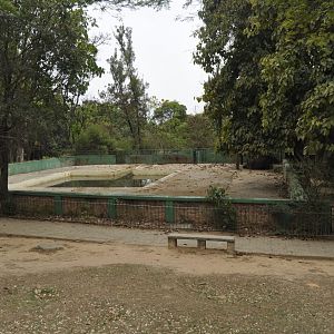 One of the two hippopotamus enclosure
