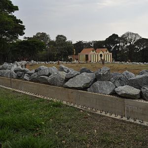 Elephant house and enclosure