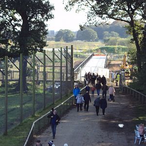 View of path and bridge to the as yet un opened extension 30/10/2019