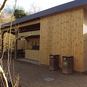 View of Catering outlet not finished yet at the end of the Bears and Wolfs 03/01/2020