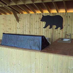 View of Catering outlet not finished yet at the end of the Bears and Wolfs 03/01/2020