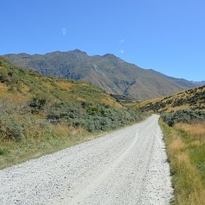 Unpaved road scene