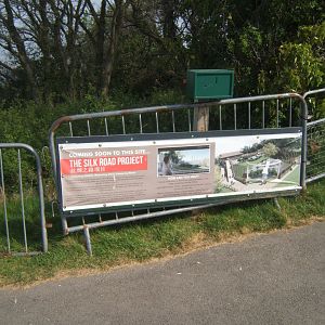 Banner explain the new Snow Leopard enclosure 23/04/2019