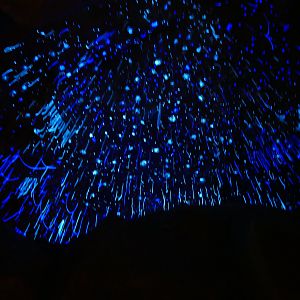 Glowworm lighting at Naracoorte cave.