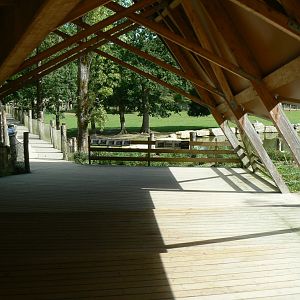 Indian plain - indian rhino house - beginning of the passage between the two rhino enclosures