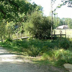 Indian plain - viewing platform onto the female indian rhinos' enclosure