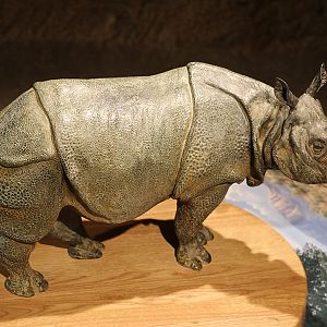 rhino in bronze