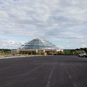 New car park near the tropical dome