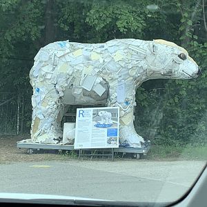 Polar bear statue