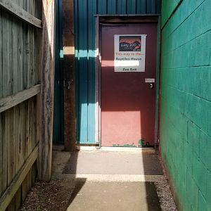 Luray Zoo - Door back into reptile rooms