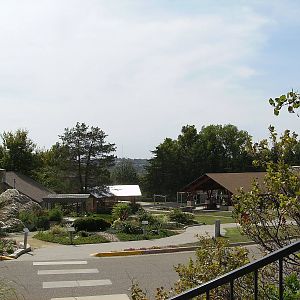View from Upper Level on central plaza