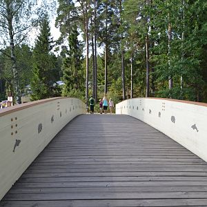 Bridge leading from parking to entrance at Kolmården
