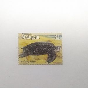 Dermochelys coriacea - Postage stamp Malaysia