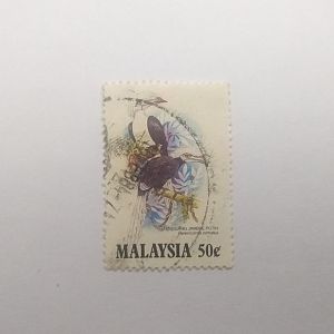Berenicornis comatus - Postage stamp Malaysia