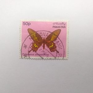 Polydorus aristolochiae - Postage stamp Pakistan