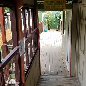 Pocono Snake&Animal Farm - walkway down to birds and bear