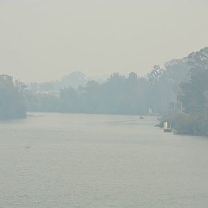 Smoky Manning river scene.