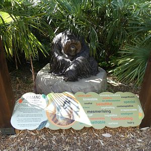 Statue of Rajang the hybrid Orangutan