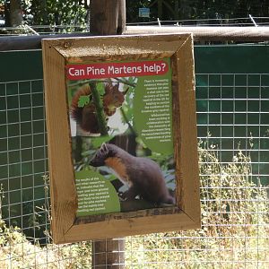 Signage in Red Squirrel walk-through