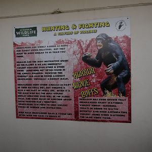 Chimpanzee educational signage