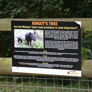 Malayan Tapir seed dispersal signage