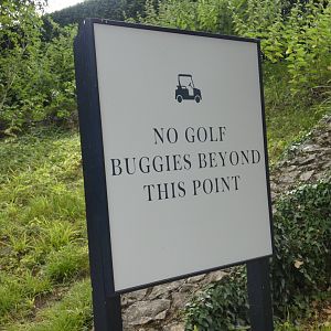 Golf buggy signage