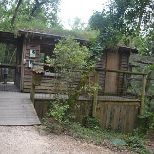 Entry to the ruffed lemurs, red-bellied lemur and hamerkops enclosure