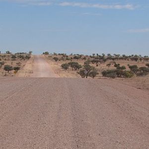 Aussie outback road scene.
