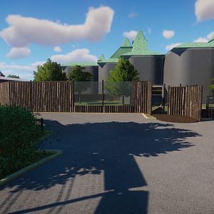 Planet Zoo: ZSL London Zoo: view towards Tapir / Babirusa enclosure