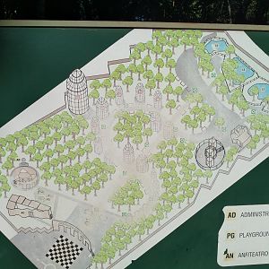 Map of the zoo - Zoo bosque guarani, Foz do Iguaçu