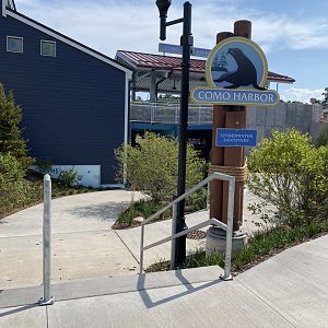 Como harbor- underwater viewing sign.
