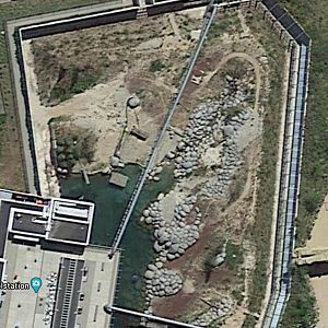 Polar Bear enclosure Google Earth overview