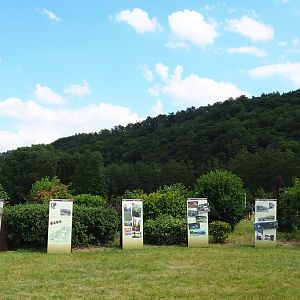 Outdoor exhibition on the history of the wildlife park, 2020-07-12