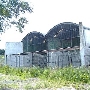 Causeway Safari Park, May 2007, Baboon cages.